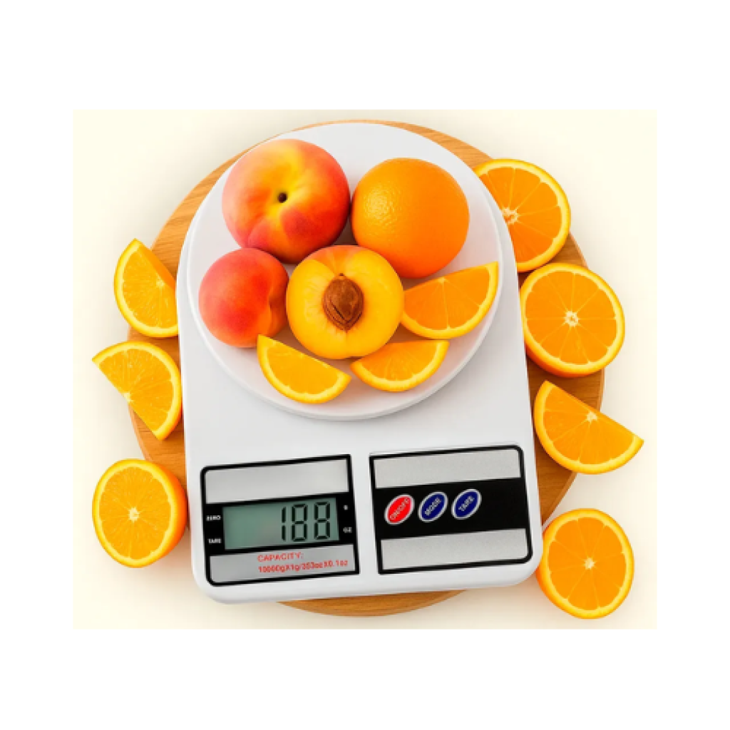 Balança Digital de Cozinha Eletrônica Portátil 10kg Precisão 1g com Display LCD