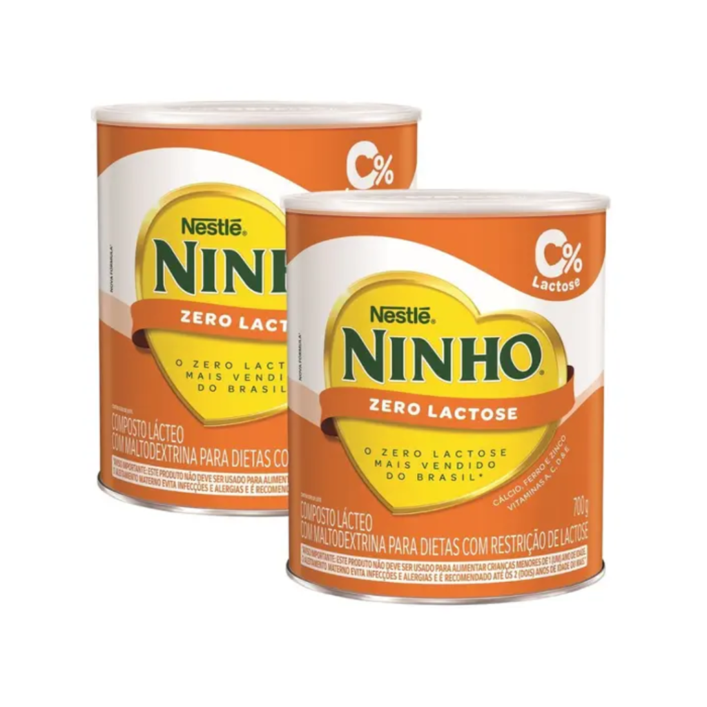 Kit 2 Leite em Pó NINHO Zero Lactose Lata 700g