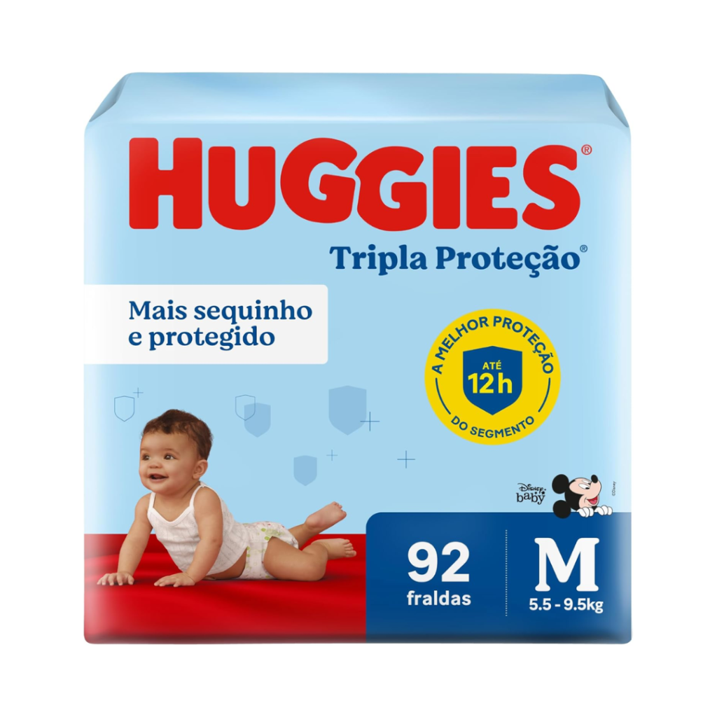 Huggies Fralda Tripla Proteção M 92 Un