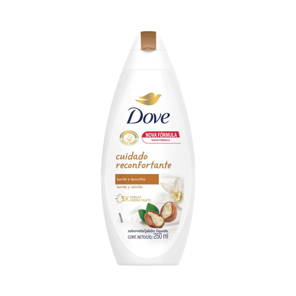 Sabonete Líquido Dove Karité e Baunilha 250mL – Hidratação e Perfume Suave