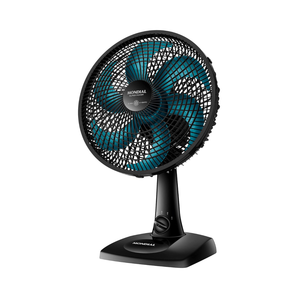 Ventilador de Mesa 110V, 30cm, 6 pás azul, Super Power - VSP-30-AP
