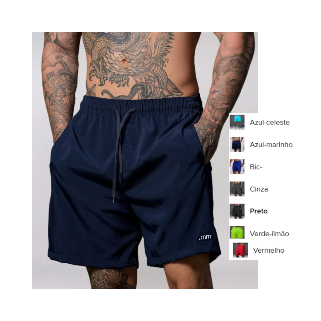 Bermuda Tectel Masculino Leve Fresca Bolsos Frontais