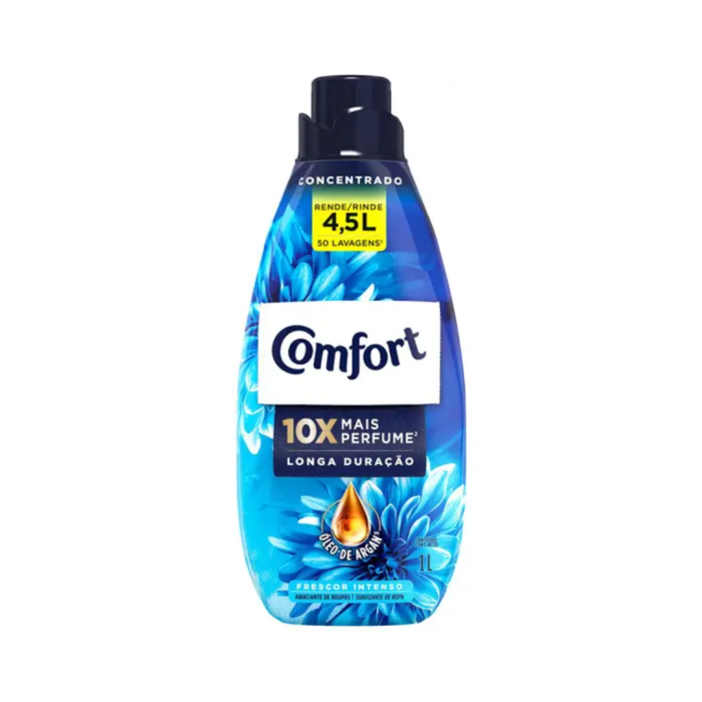 Amaciante de Roupa Concentrado Frescor Intenso Comfort Óleo de Argan Frasco 1l
