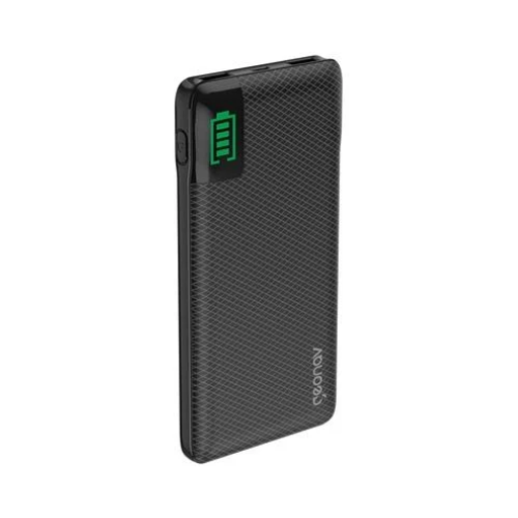 Power Bank Geonav 10000mAh, 3 Saídas USB-C e USB, Carregamento Simultâneo, Preto
