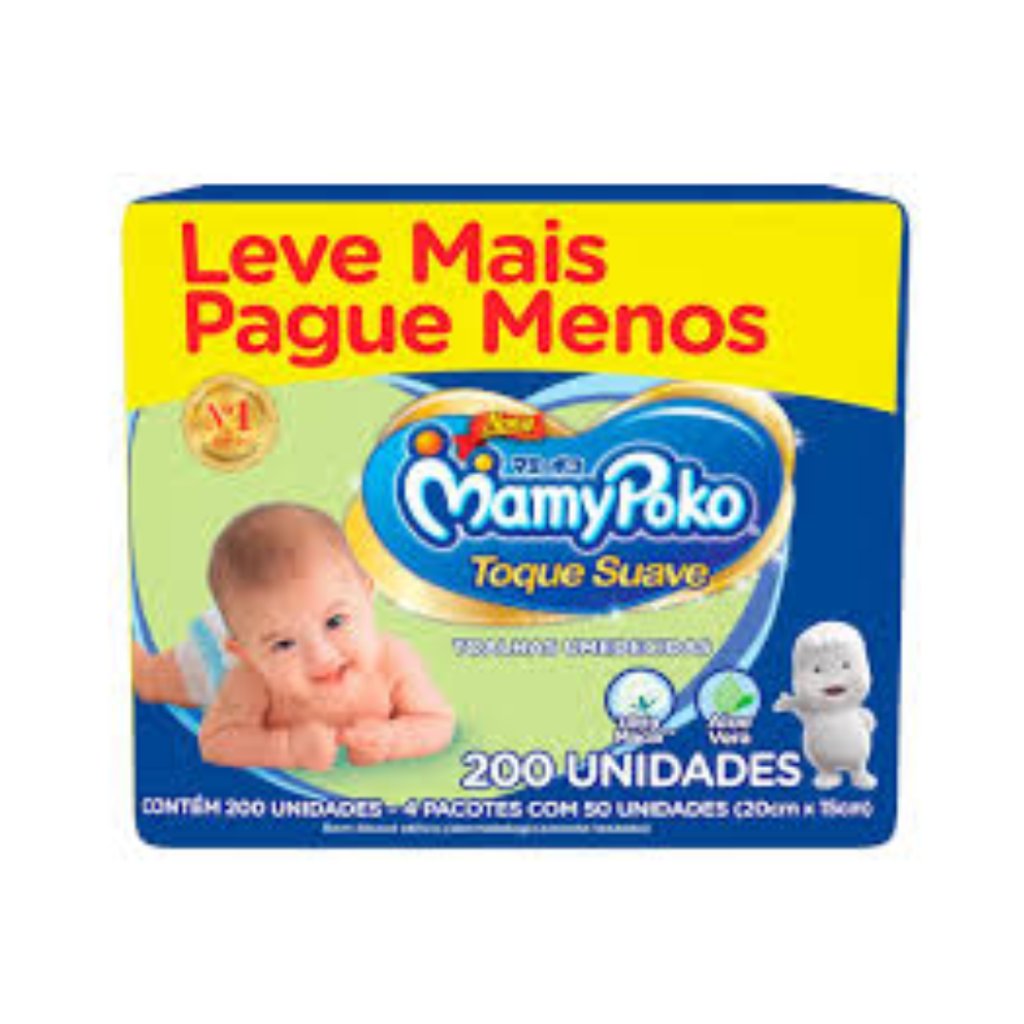 MamyPoko Lenços Umedecidos Dia&Noite 200 Unidades