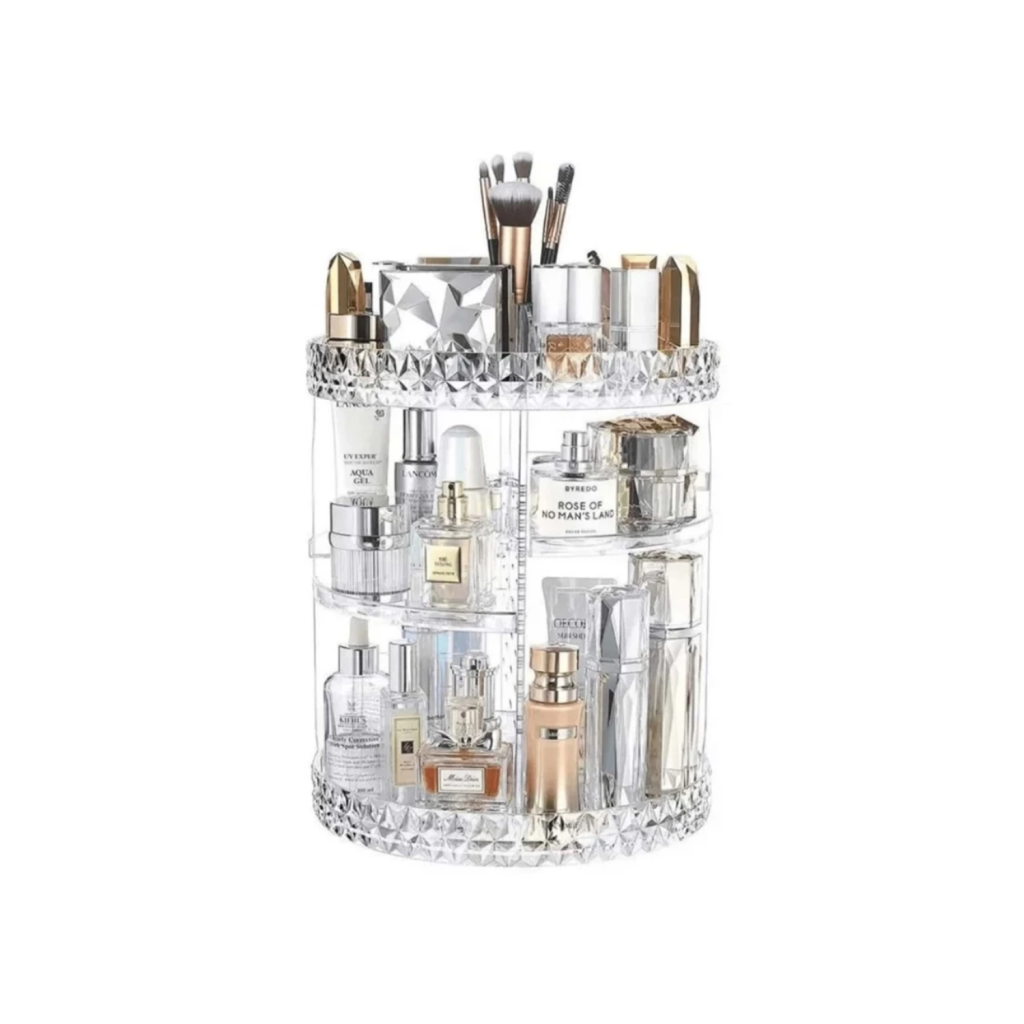 Organizador de maquiagem Acrílico Giratório 360º Suporte Para Cosméticos