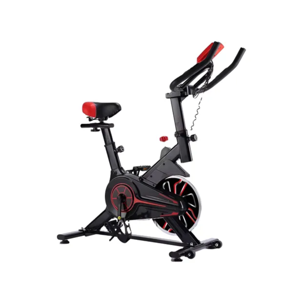 Bicicleta Ergométrica Spinning Com Roda De Inércia De 6kg Preto E Vermelho