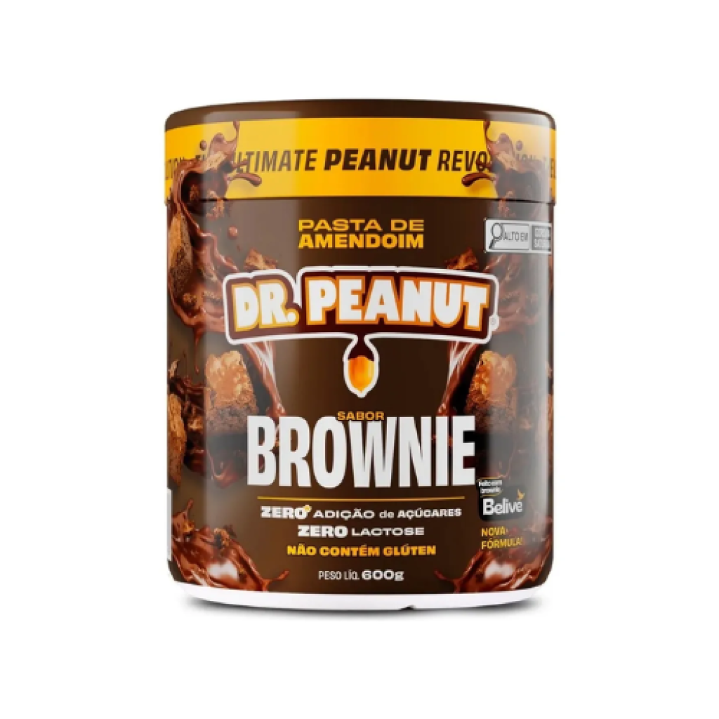 Pasta de Amendoim Dr. Peanut Gourmet Chocolate com Whey Protein Pote 600g