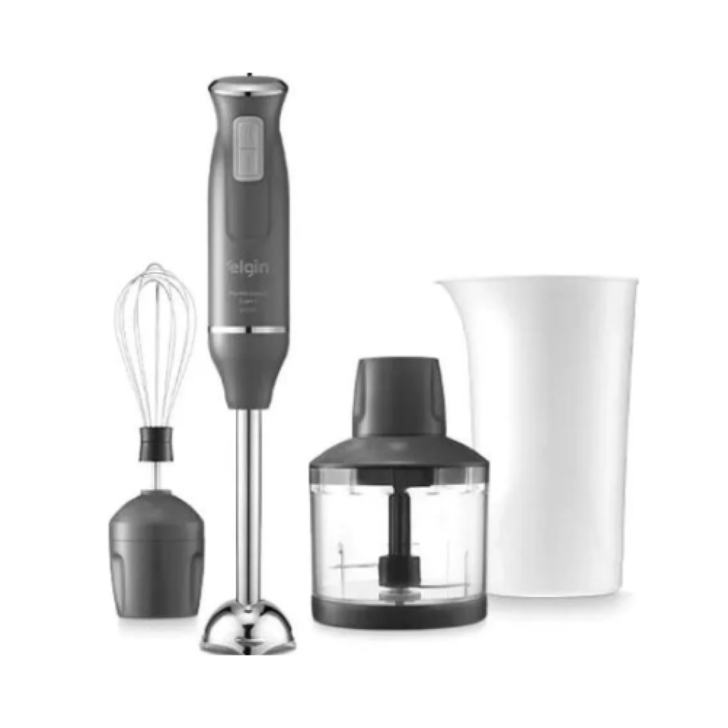 Mixer Elgin Power Inox 3 em 1 600W Lunar com Lâminas Aço Inox e Acessórios Removíveis
