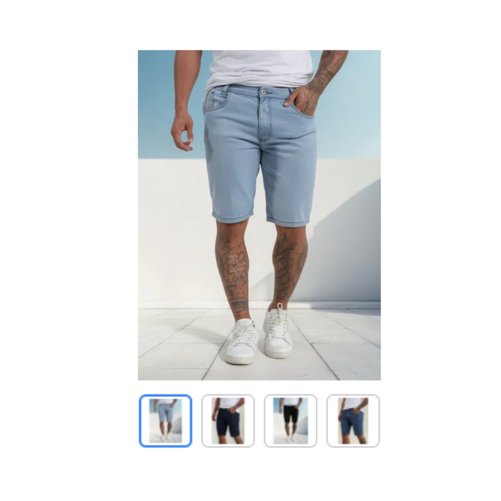 Bermuda Jeans Masculina Skinny Super Lycra Linha Premium