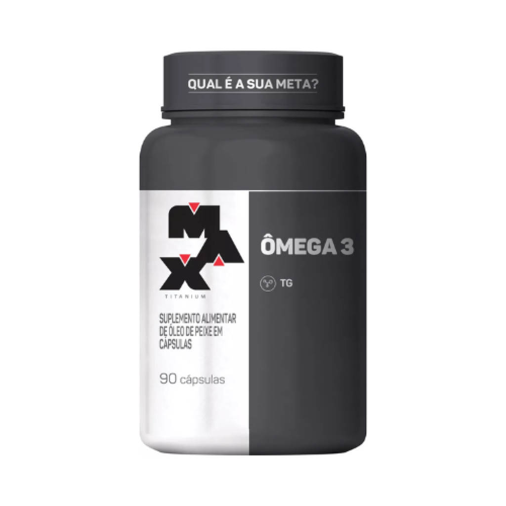 Ômega 3 Max Titanium 90 Cápsulas Óleo de Peixe EPA DHA Selo MEG-3 Absorção Rápida