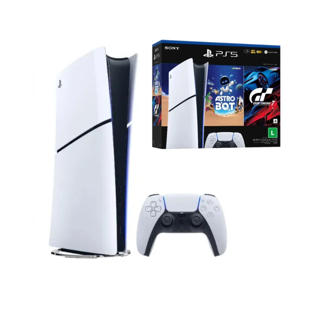 Console Playstation®5 Slim Digital - Pacote Astro Bot E Gran Turismo 7 Branco