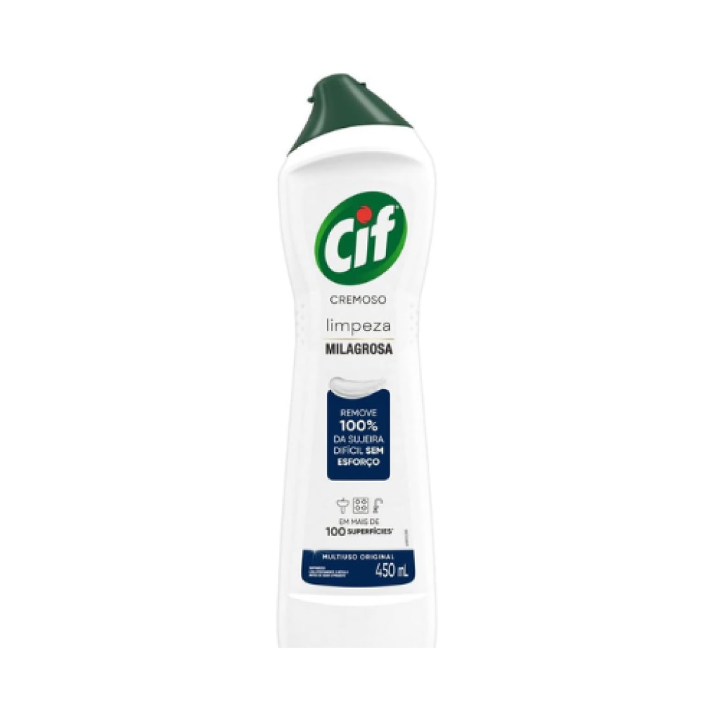 Cif Limpador Cremoso Original Multiuso com Micropartículas Frasco 450ml para Superfícies