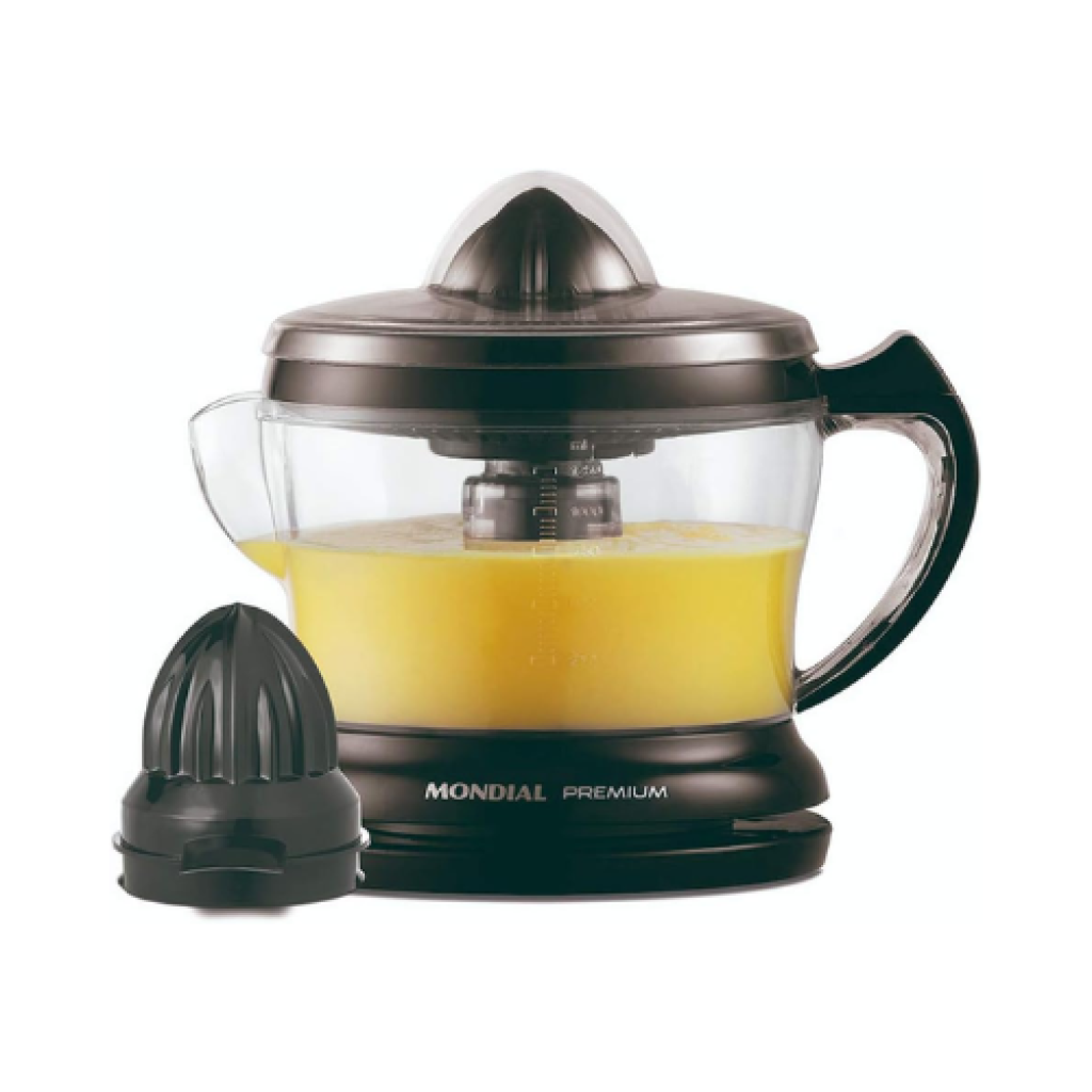 Espremedor de Frutas Mondial Turbo Citrus Premium E-02, 1,25L, 30W, Preto, 110V