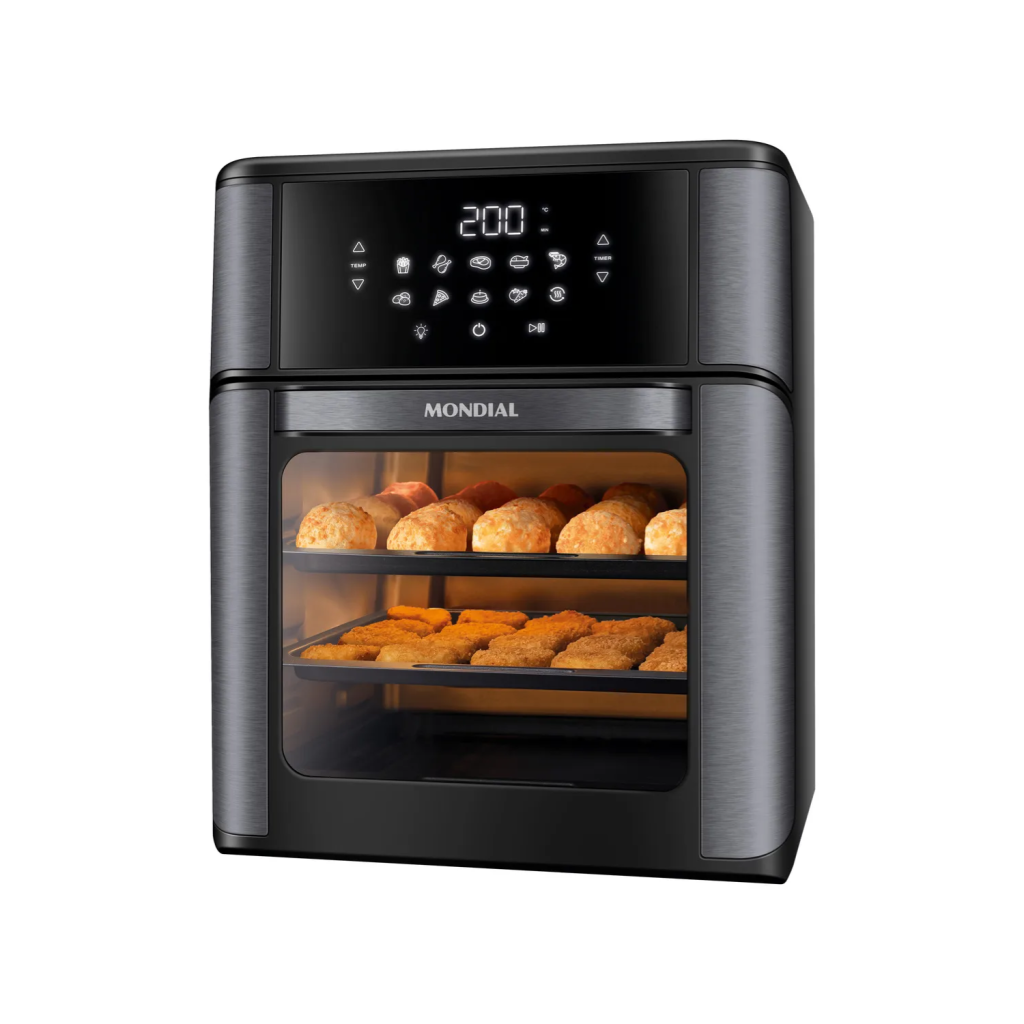 Fritadeira Elétrica Afon-12l-Bg Forno Oven 12 Litros Preto Mondial