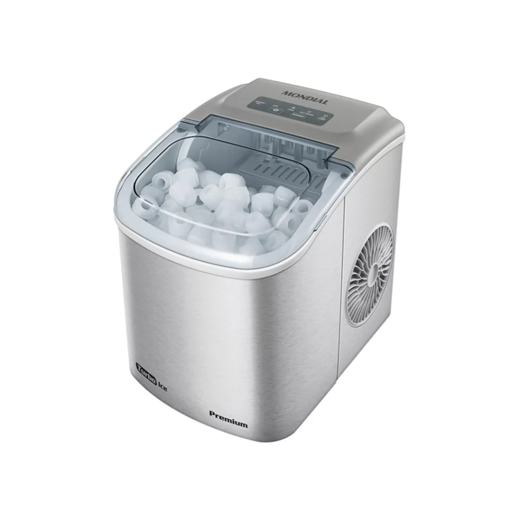 Máquina De Gelo Turbo Ice Premium Mondial Mg-12-gi Cinza 220V