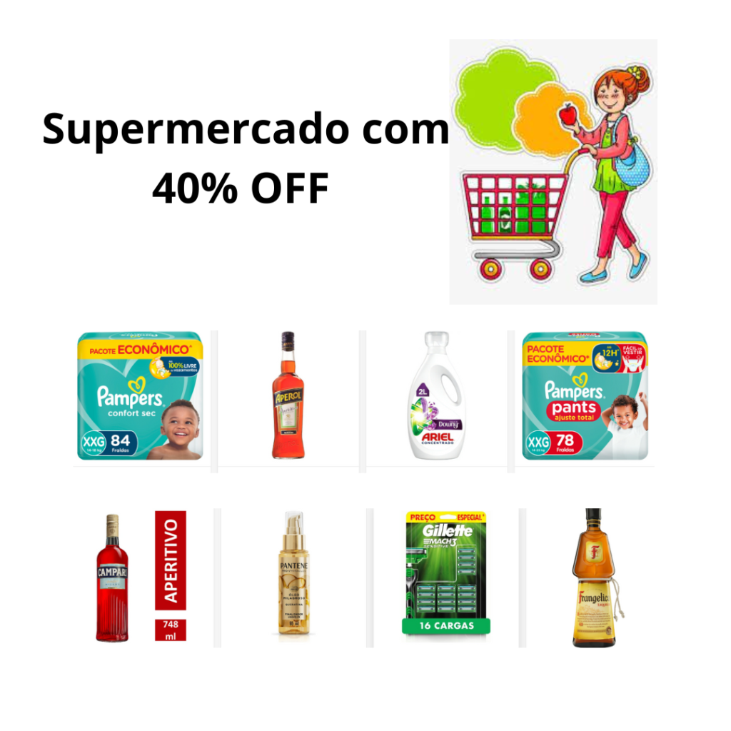 Seleção Supermercado com 40% OFF no Mercado Livre