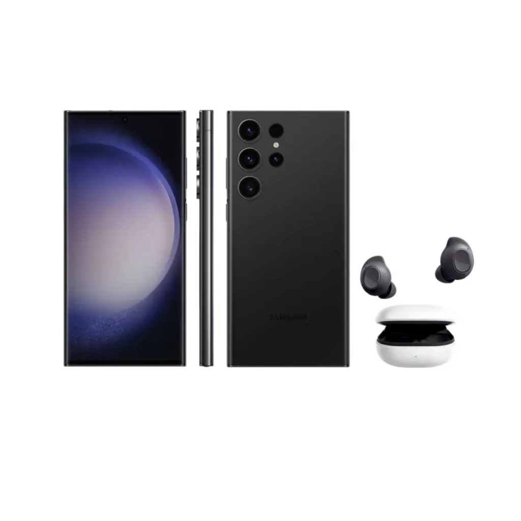 Smartphone Samsung Galaxy S23 Ultra 256GB - Preto 5G 12GB RAM + Galaxy Buds FE Sem Fio Grafite