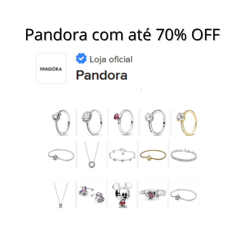 Seleção Pandora com até 70% OFF  - LOJA OFICIAL