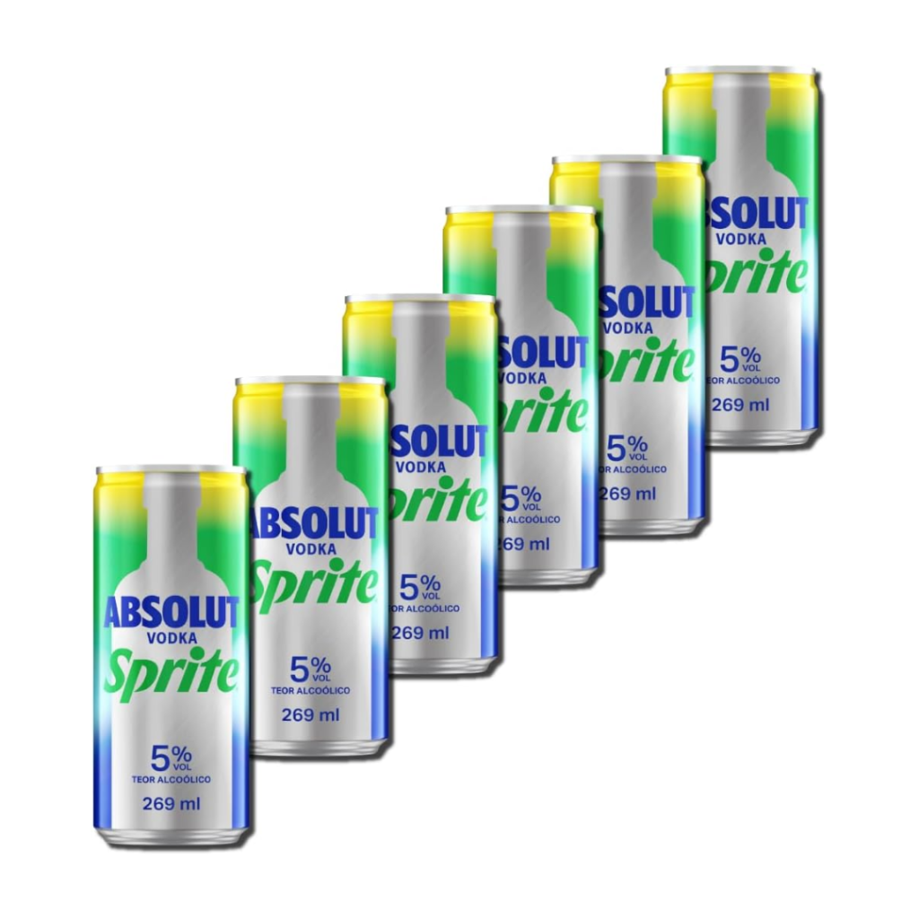 Pack Bebida Mista Alcoólica Absolut Vodka Sprite - 6 unidades de lata 269ml