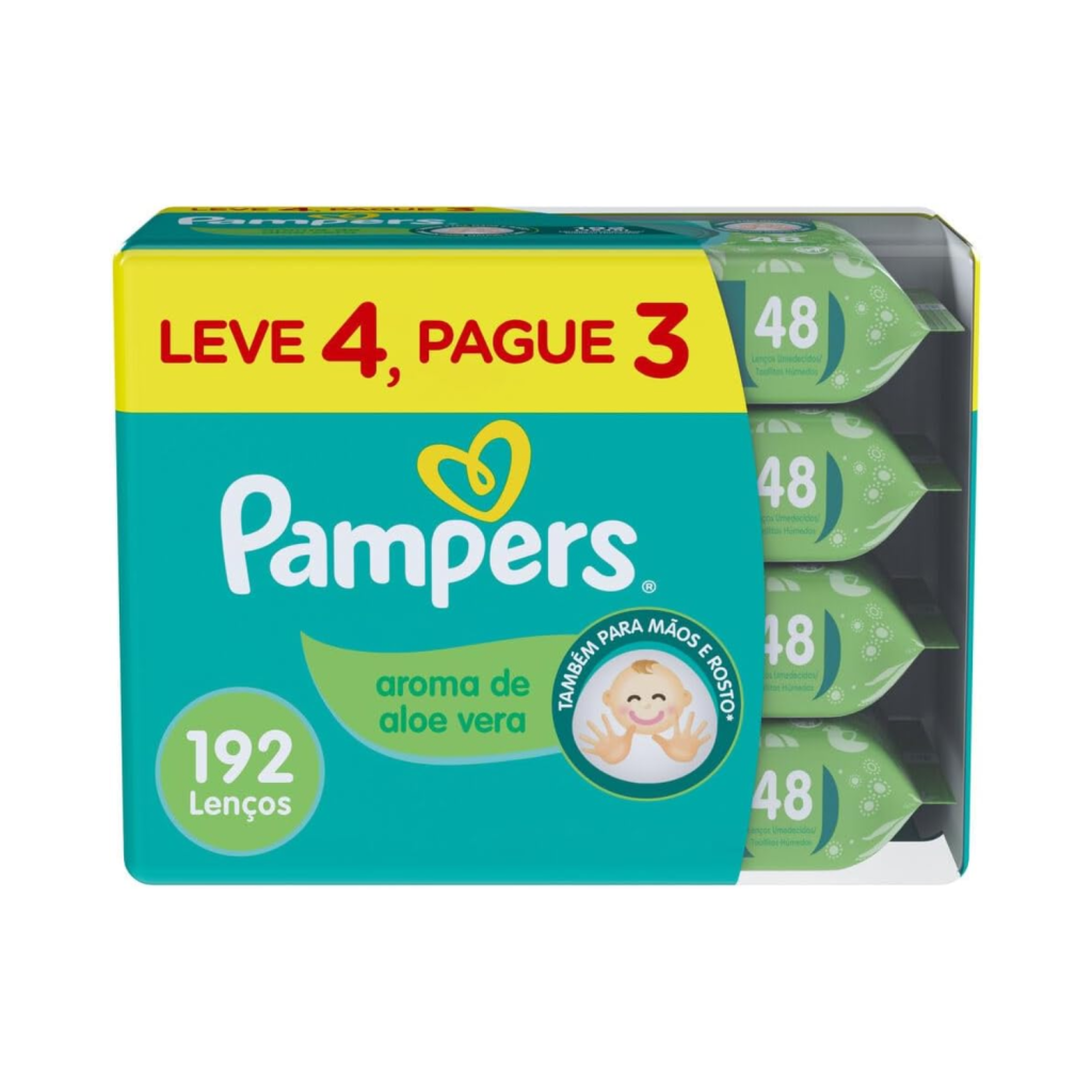Lenços Umedecidos  Aloe Vera 192 Unidades