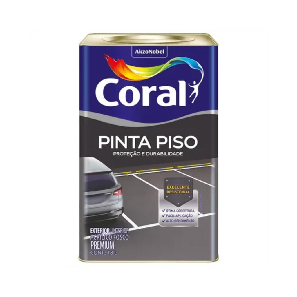 Tinta Pinta Piso Fosco Premium 1un  Exterior A Cor Cor Branco