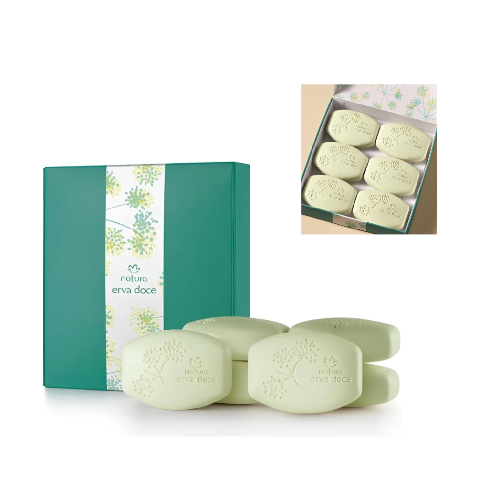 Sabonete em barra Natura Erva Doce pacote x 5