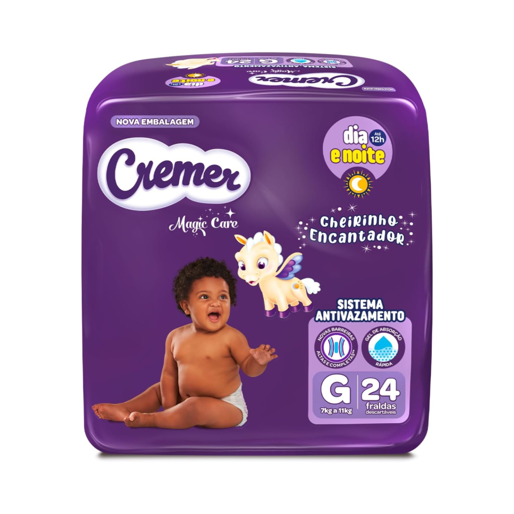 Fralda Cremer Jumbo G 24 Unidades