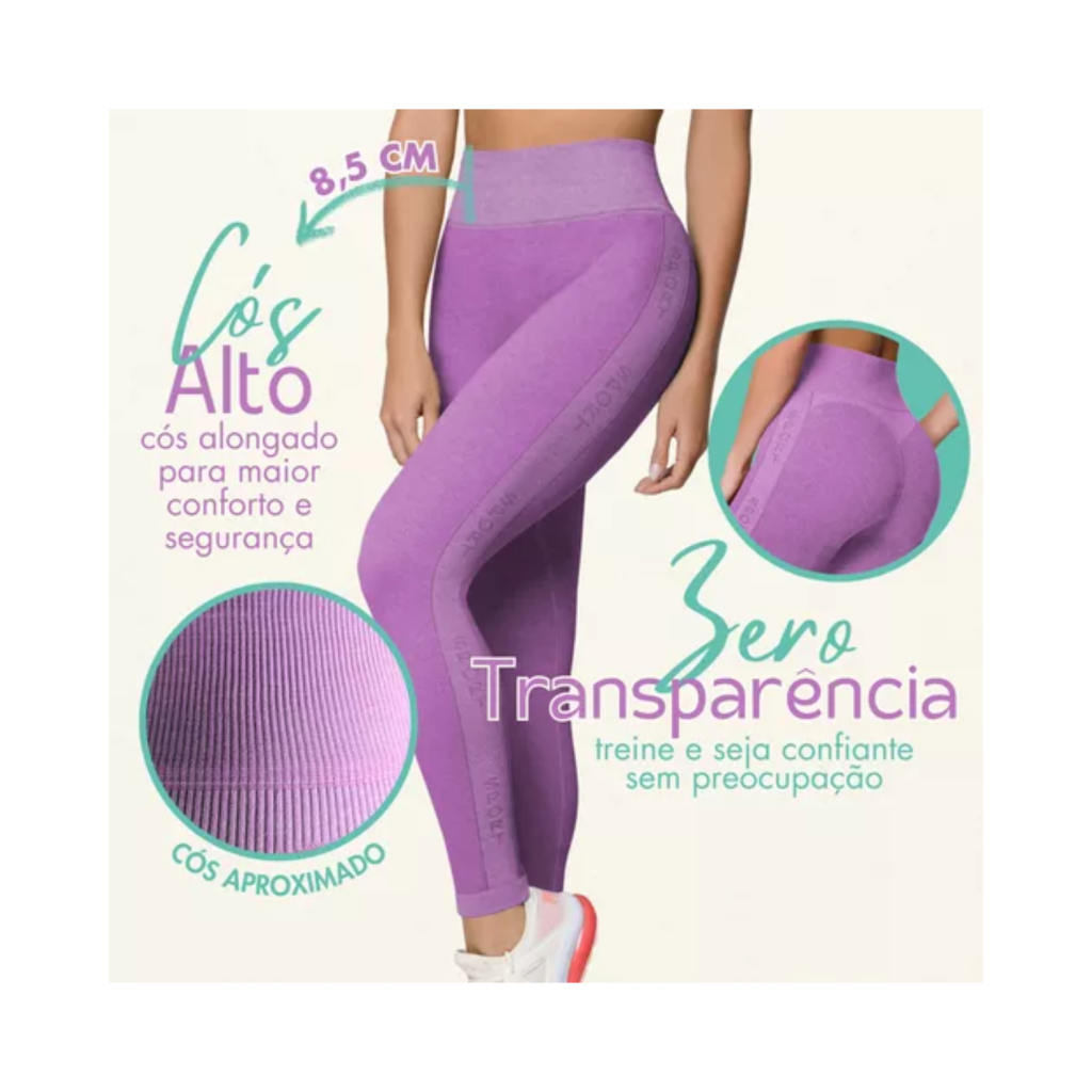 Calça Legging Academia Sem Costura Selene Zero Transparência
