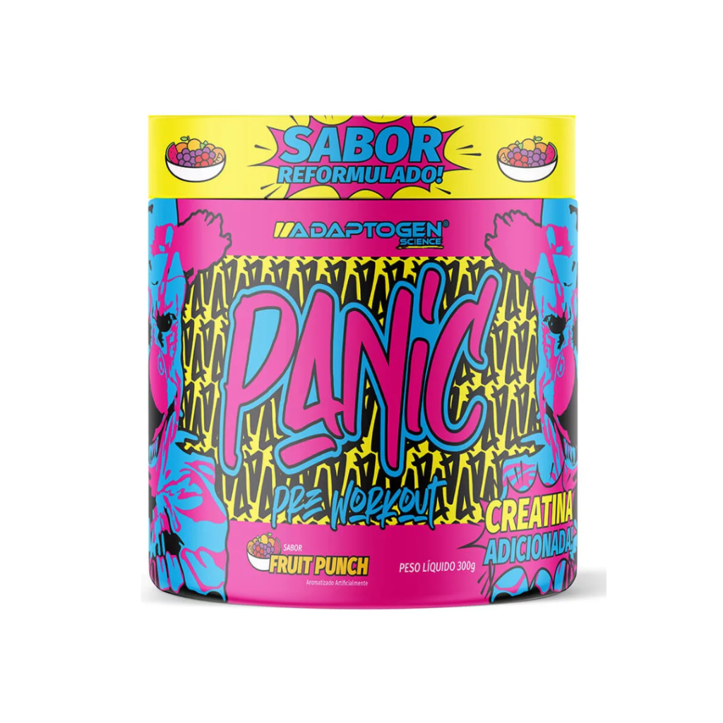 Suplemento em pó Panic Pre Treino Beta Alanina Concentrado muito Forte Adaptogen Sabor Suco De Frutas