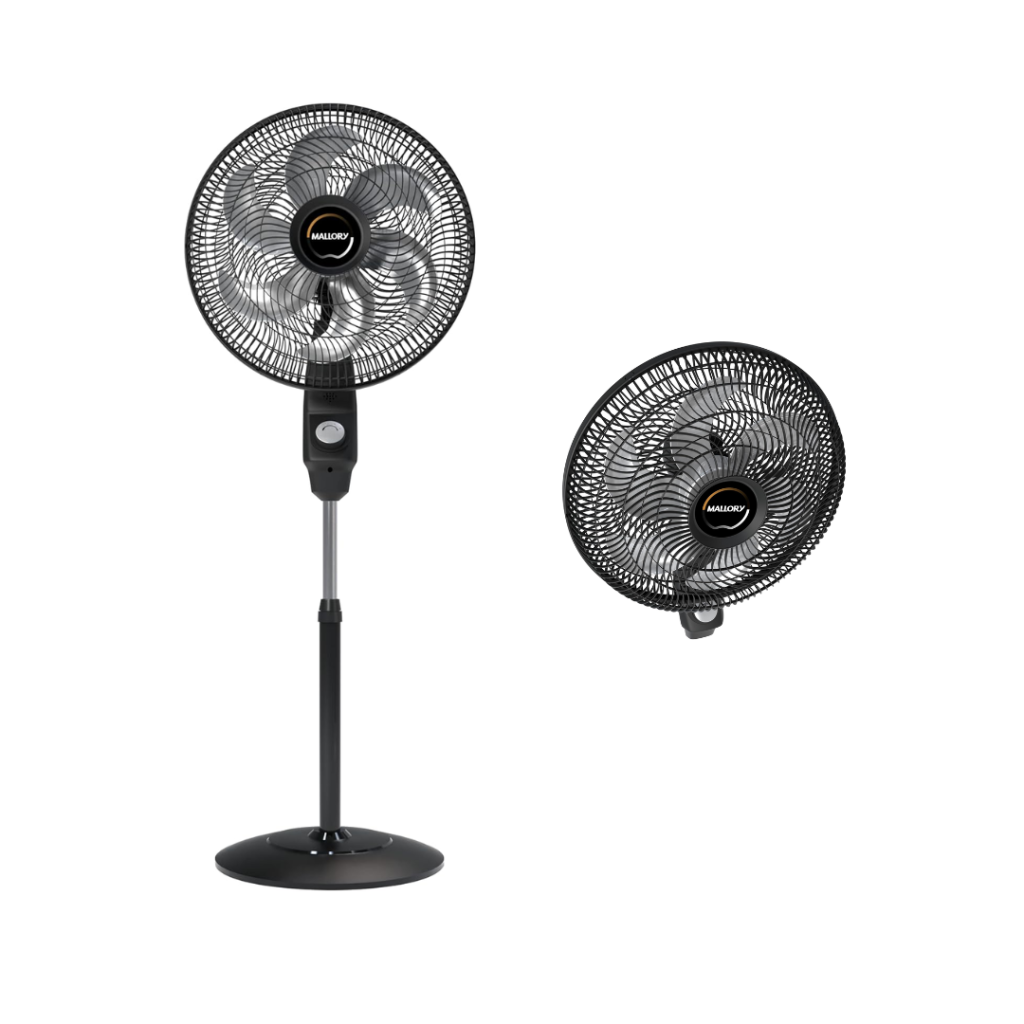 Ventilador Mallory Coluna Eolo Preto - Grafite 40 cm 127V
