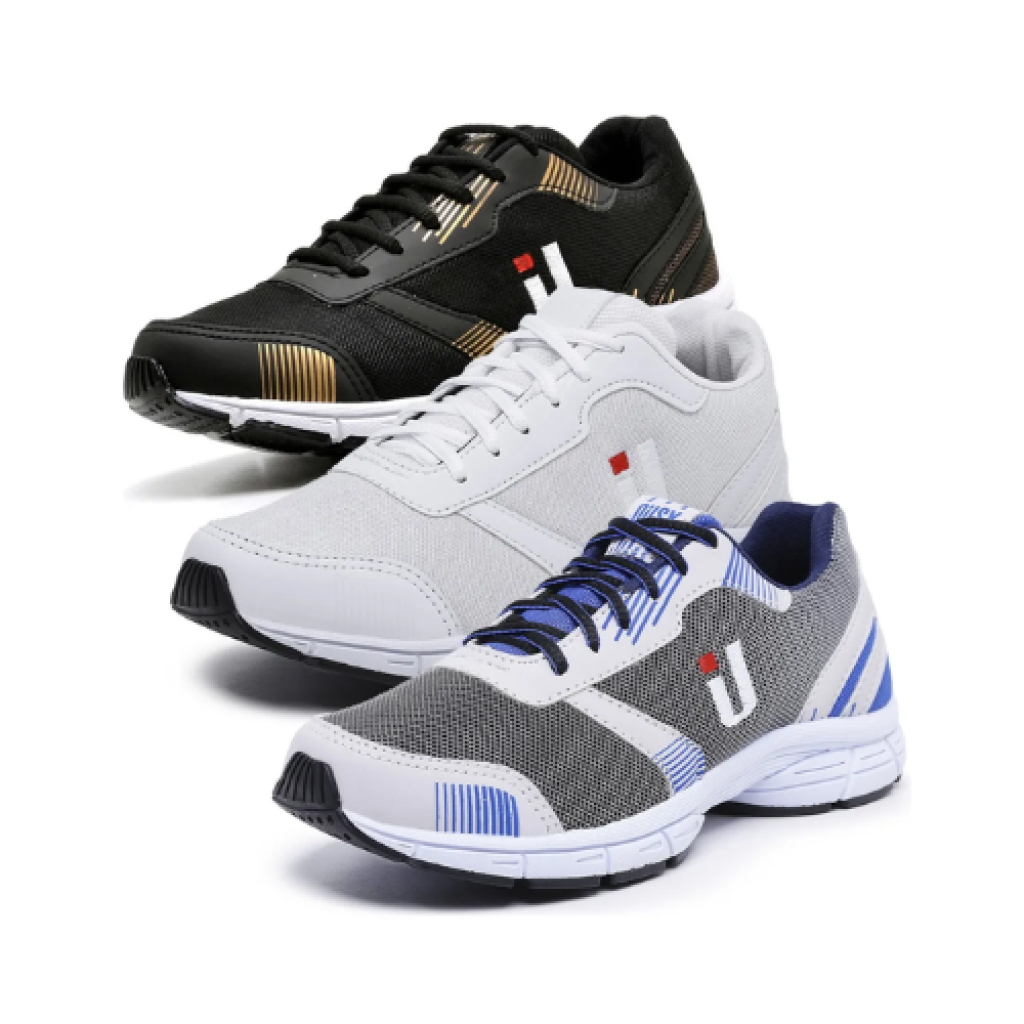 Kit 3 Pares de Tênis Masculino Casual Esportivo Leve Solado Micro Expandido Sem Marca