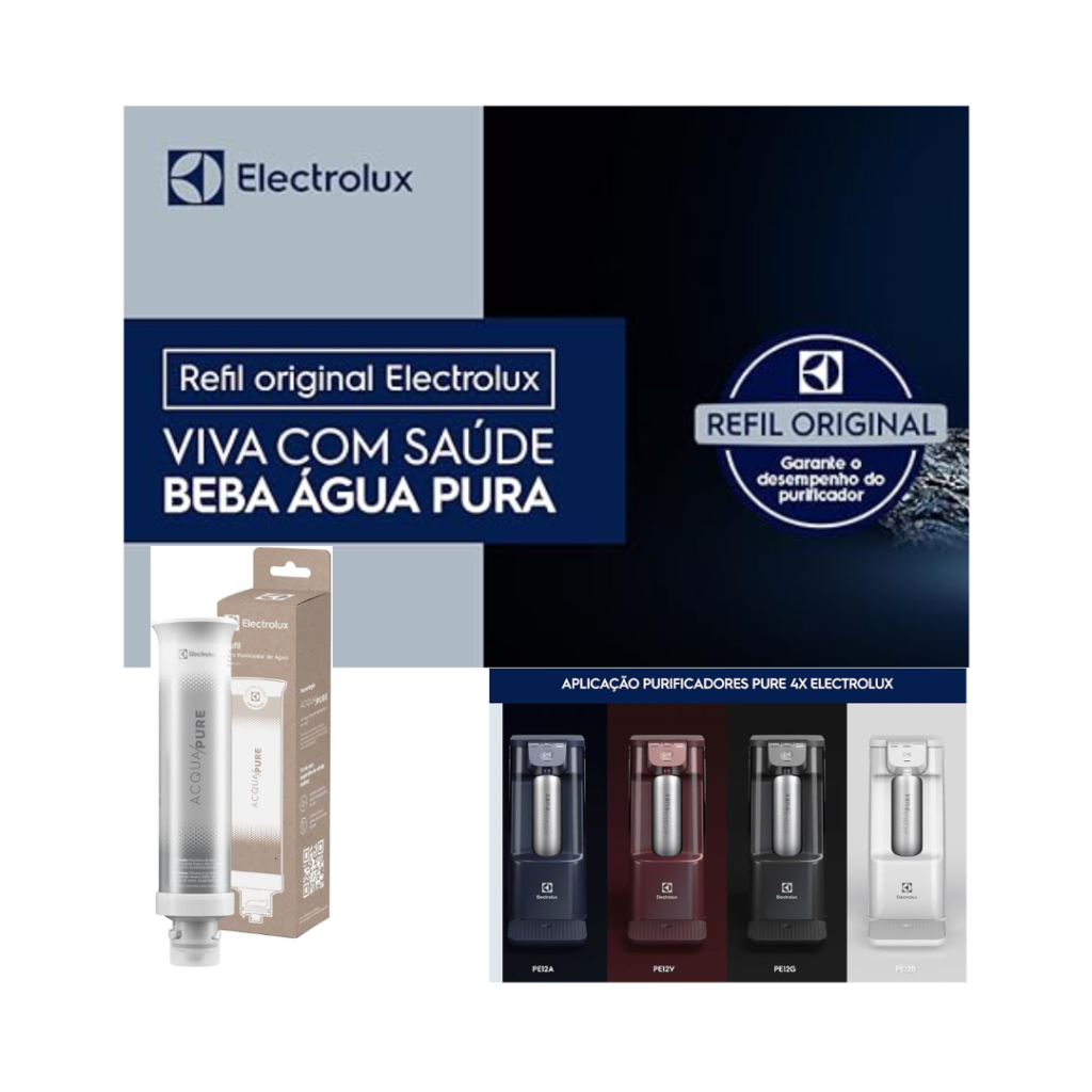 Filtro/Refil de Água Acqua Pure para Purificador Electrolux PC02B/PC02X/PE12B/PE12V/PE12A