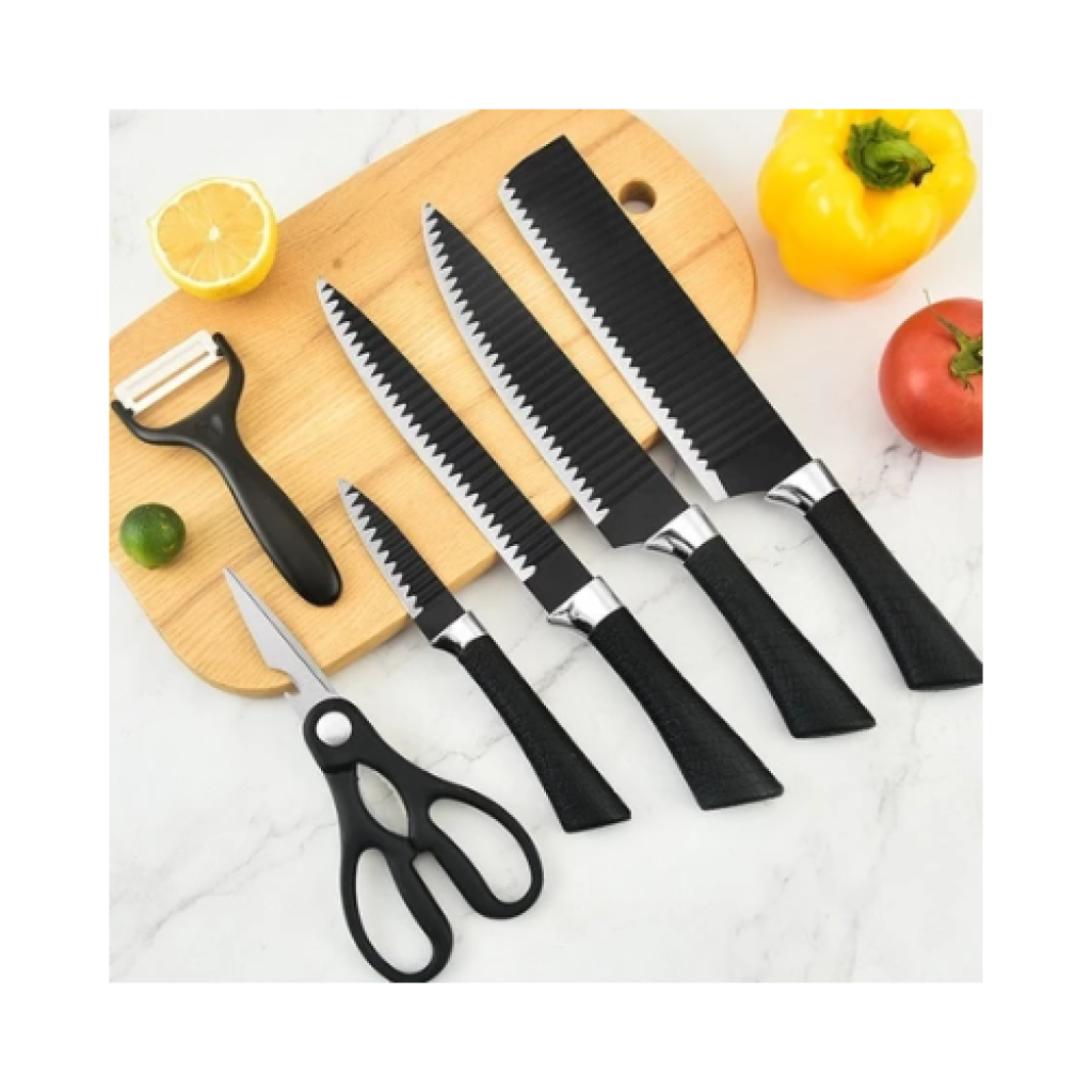 Kit de Facas Churrasco Profissional Antiaderente 6 Peças