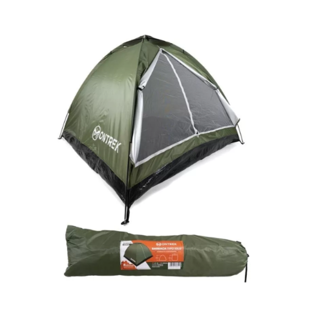 Barraca Iglu Ontrek MC981 4 Pessoas, Compacta com Bag, Poliéster, UPF 30, Verde