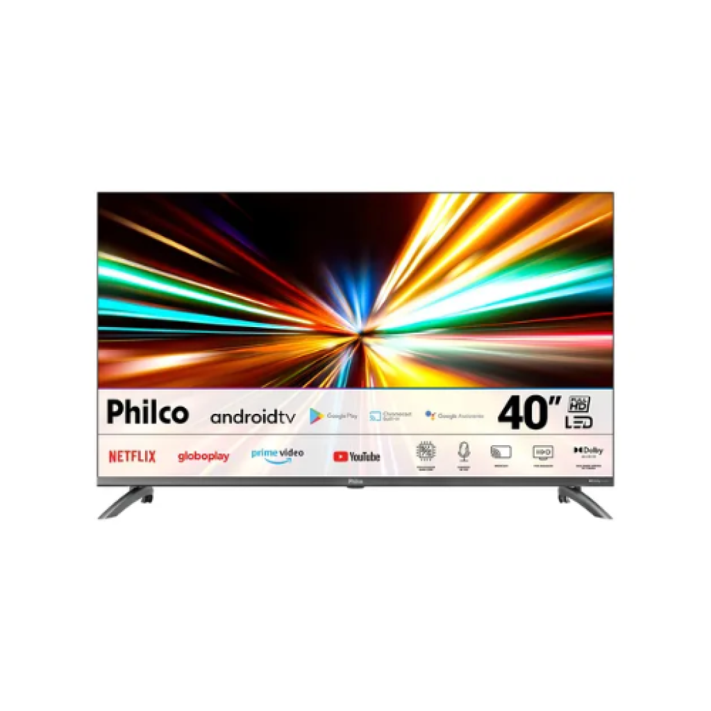 Smart TV Philco 40" LED Full HD Android 11 P40SAA HDR10 Dolby Áudio Chromecast Integrado