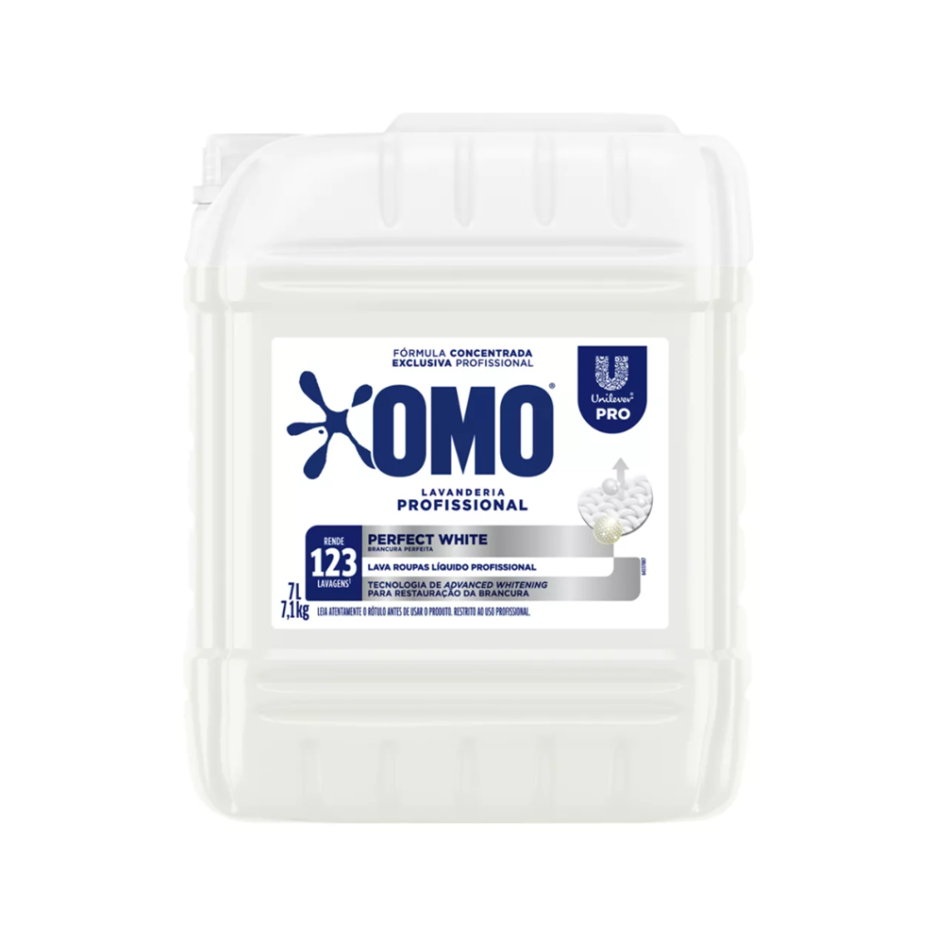Lava roupas líquido profissional perfect white 7l Omo