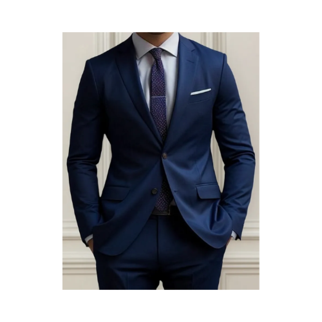 Terno Masculino Slim Italiano Titanium com Blazer e Calça Poliéster Forro Jacquard