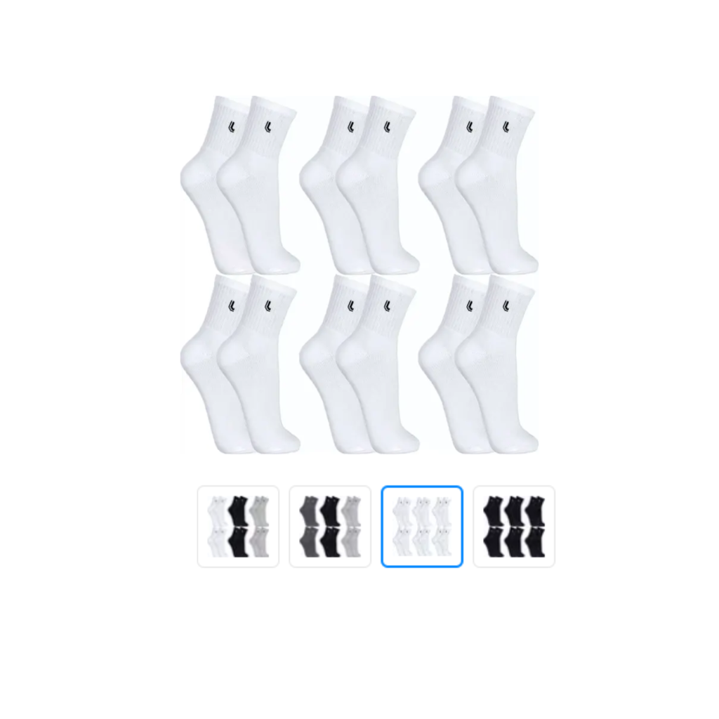 Kit 6 Pares Meias Lupo Original Cano Médio Adulto Atacado