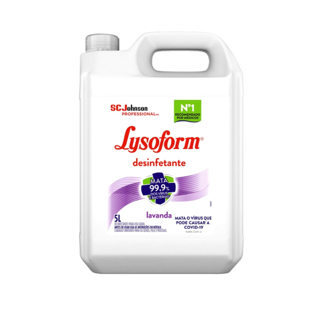Lysoform Lavanda, Desinfetante Líquido, Limpeza Pesada e Eficiente, 5L