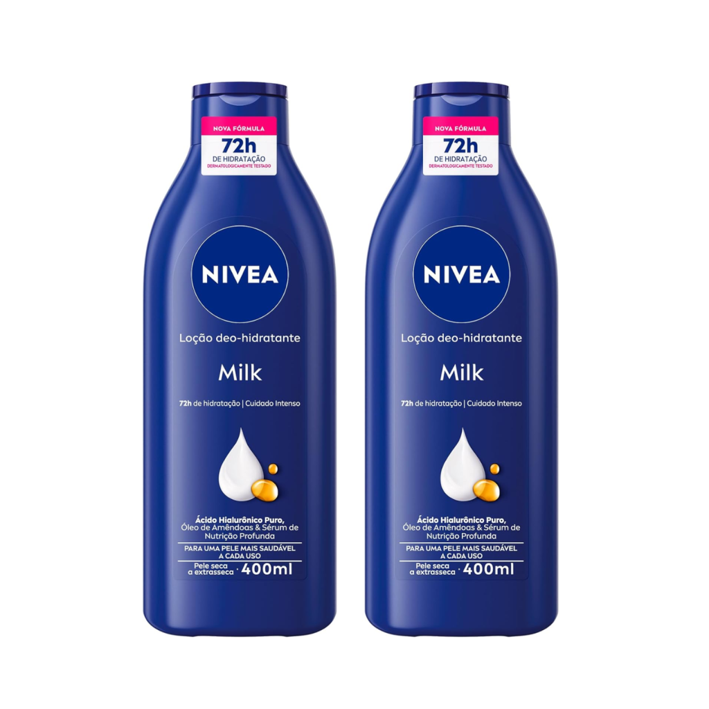 NIVEA Kit Loção Hidratante Milk Pele Seca a Extrasseca 400ml (2 unidades)