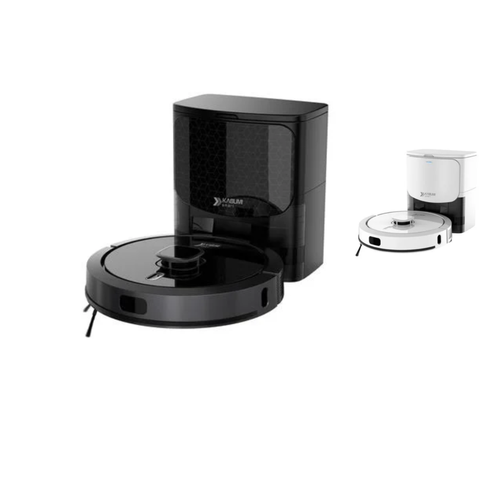 Robô Aspirador KaBuM! Smart 900, Passa Pano, 127V, 4000Pa, Mapeamento 360° – Preto