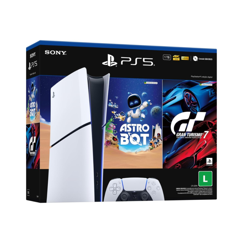 PlayStation®5 Slim Digital -Pacote ASTRO BOT e Gran Turismo 7