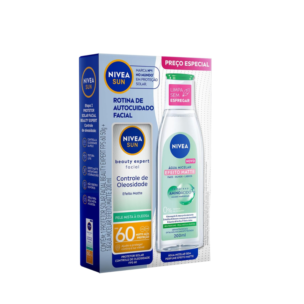 Kit Rotina de Autocuidado Facial Nivea Sun