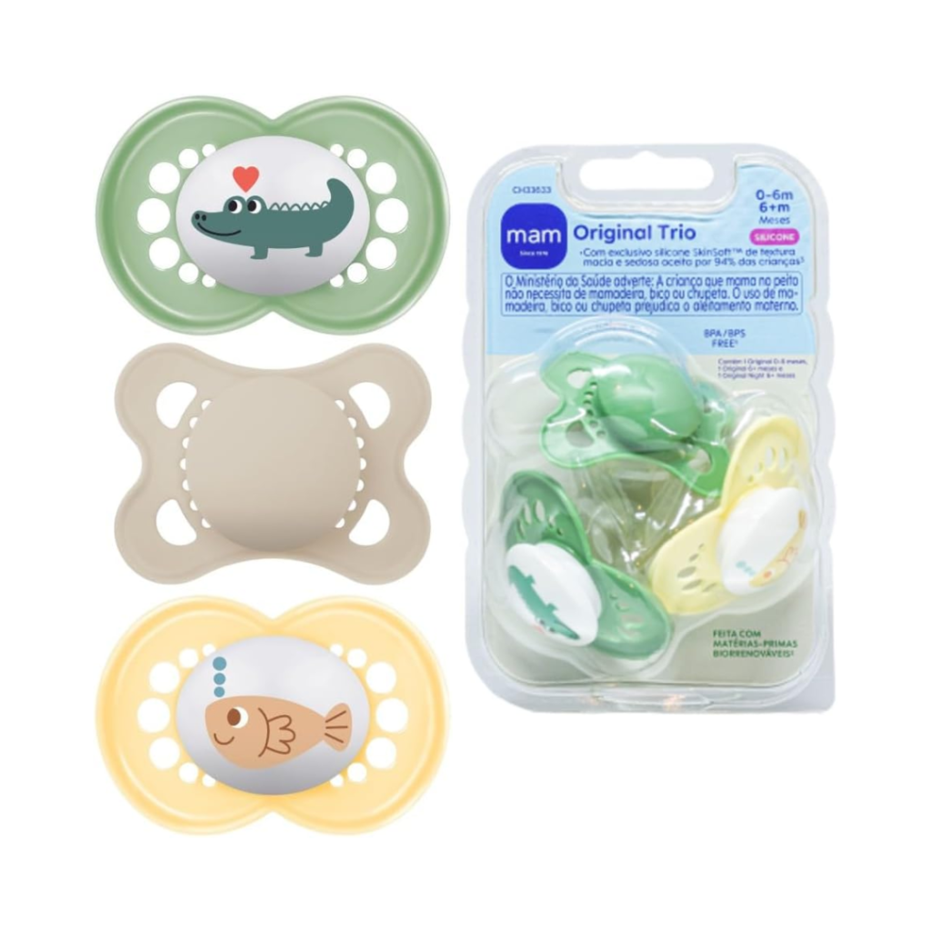 CHUPETA MAM ORIGINAL TRIO - EMBALAGEM BLISTER TRIPLA