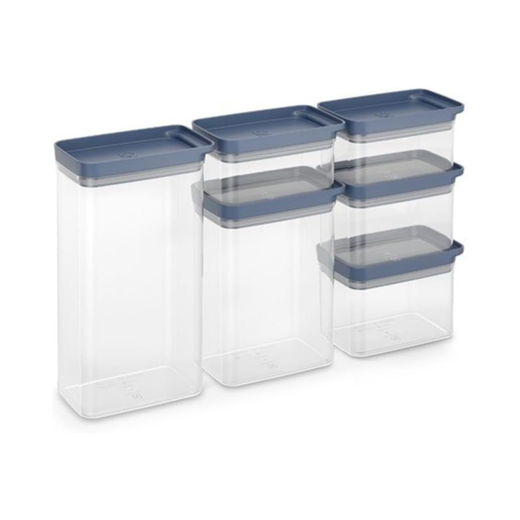 Conjunto de Potes Herméticos Organizadores Electrolux Experience 6 Un Empilhável Modular