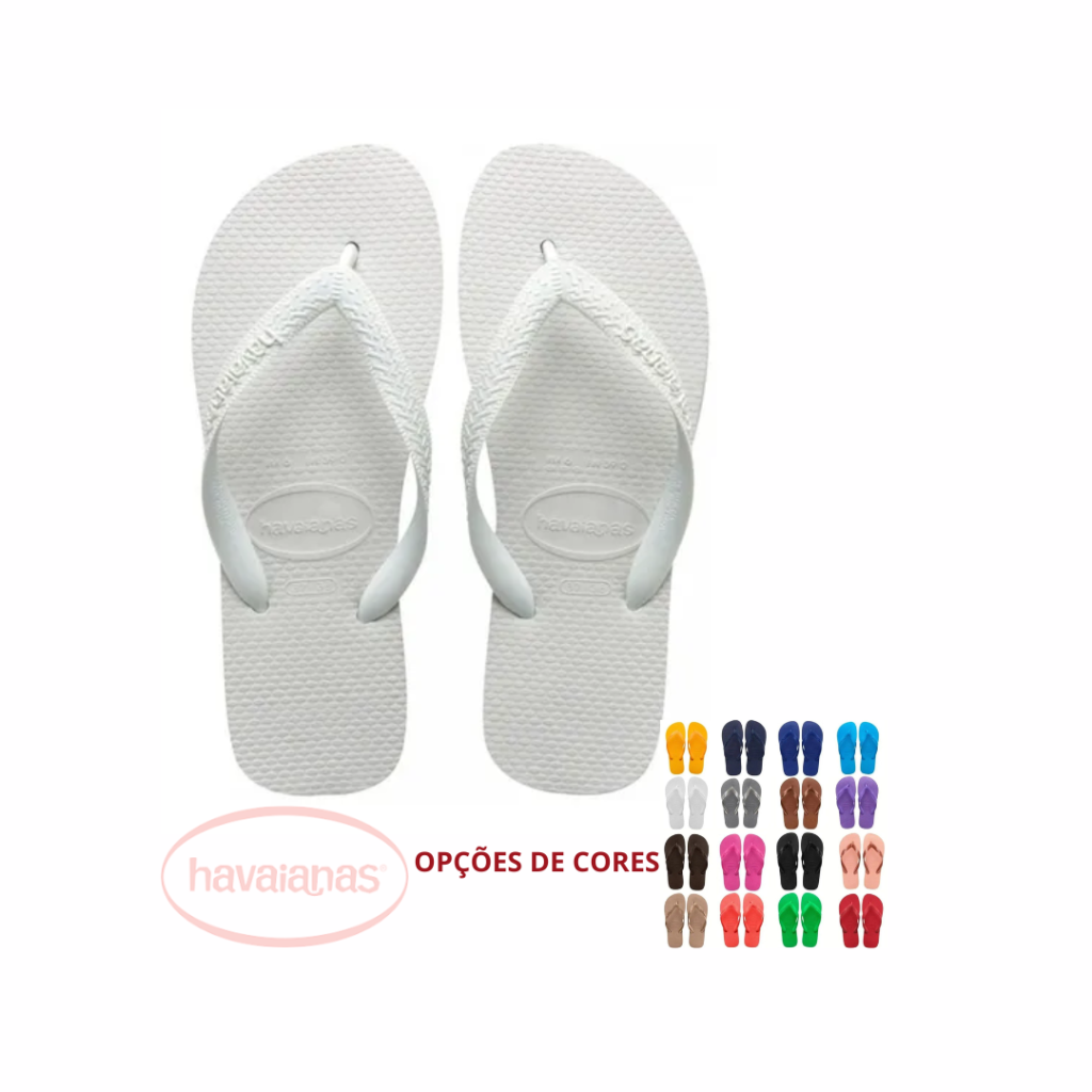 Chinelo Masculino E Feminino Havaianas Top - Opção De Cores