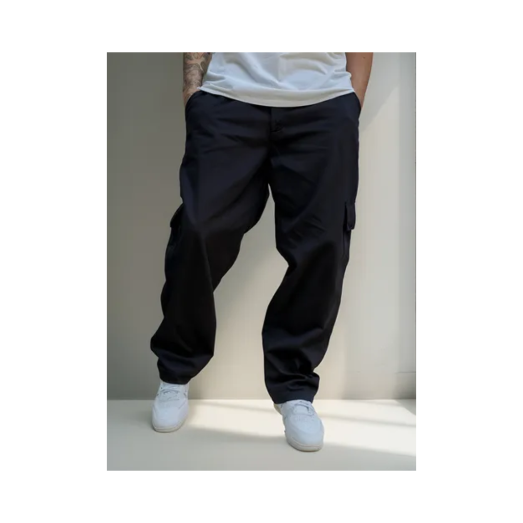 Calça Cargo Unissex Larga Skate Elástico Cintura
