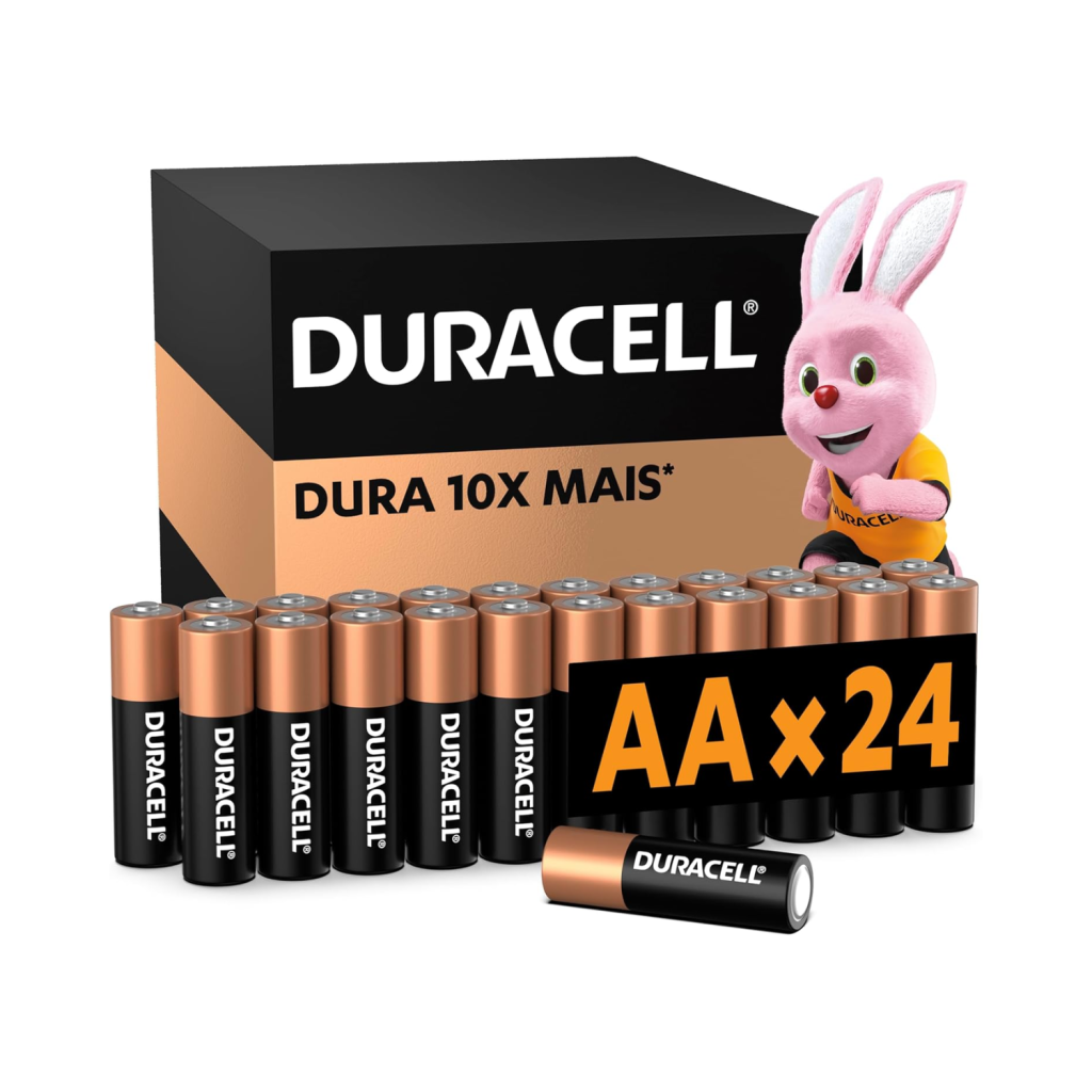 Duracell Pilha Alcalina AA Pequena Com 24 Unidades