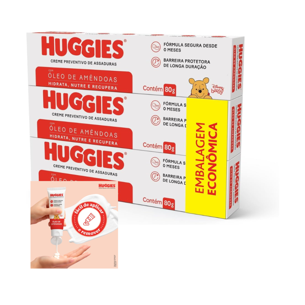 HUGGIES Cremes De Assaduras Huggies Supreme Care - Kit Com 3 Unidades De 80G